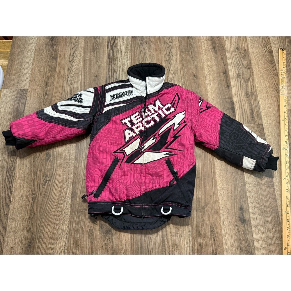 Artic Cat Jacket, Youth Girls Size Small, Black Pink White, Winter Jacket